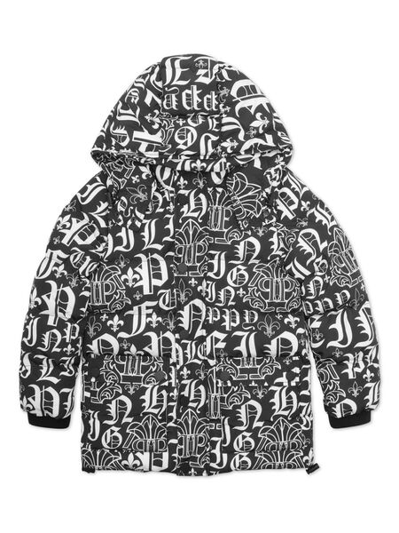  Philipp Plein Junior Logo-print Puffer Jacket - Black 