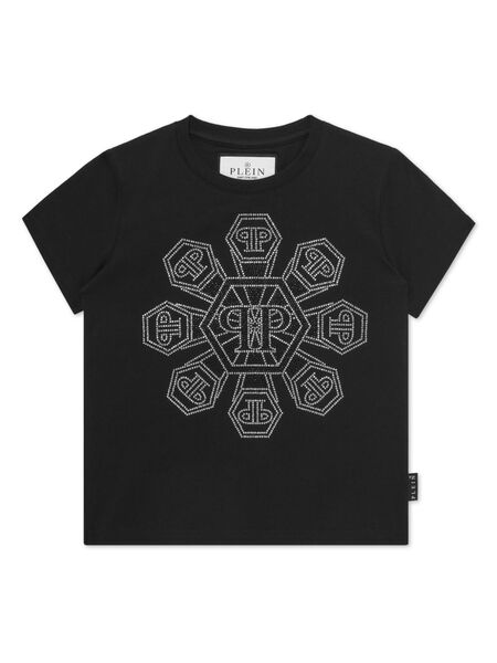  Philipp Plein Junior Monogram-studded T-shirt - Black 