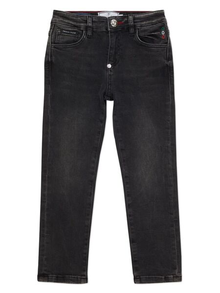  Philipp Plein Junior Skull & Bones Jeans - Grey 