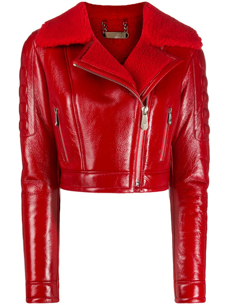  Philipp Plein Killer Lined Biker Jacket - Red 