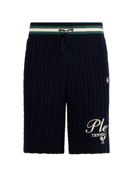  Philipp Plein Knitted Drawstring Shorts - Blue 