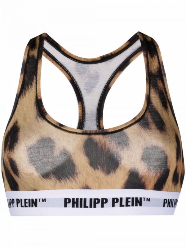  Philipp Plein Leopard Print Bra - Neutrals 