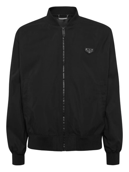  Philipp Plein Logo-appliqué Bomber Jacket - Black 