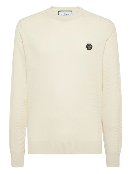  Philipp Plein Logo-patch Pullover - Neutrals 