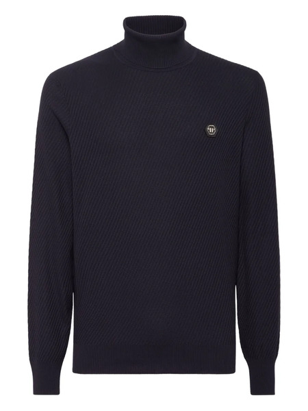  Philipp Plein Logo-patch Sweater - Black 