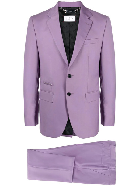  Philipp Plein Logo-plaque Single-breasted Suit - Purple 