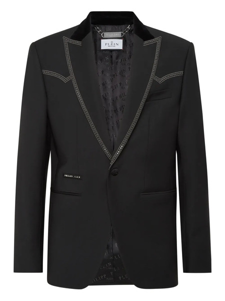  Philipp Plein Lord Fit Stud-embellished Blazer - Black 