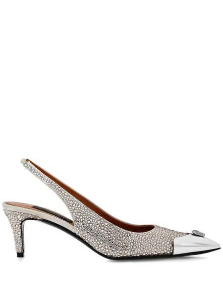  Philipp Plein 55m Mix Strass Pumps - Neutrals 
