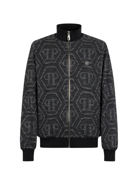  Philipp Plein Monogram-jacquard Tracksuit Jacket - Grey 