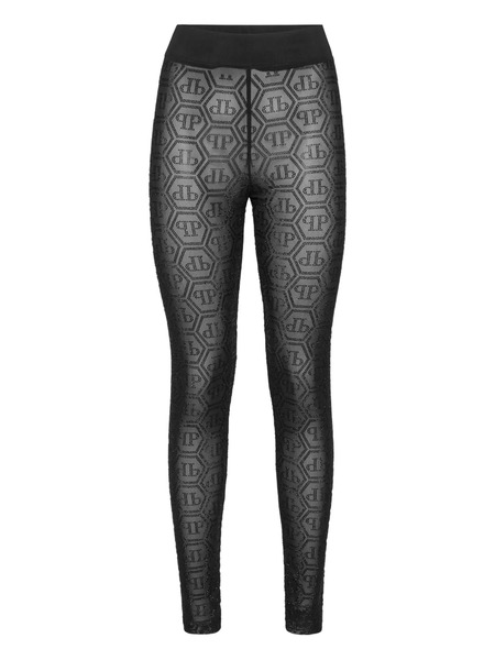  Philipp Plein Monogram Strass Leggings - 02 Black 