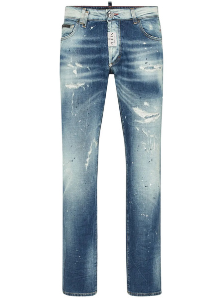  Philipp Plein Paisley Bandana Jeans - Blue 
