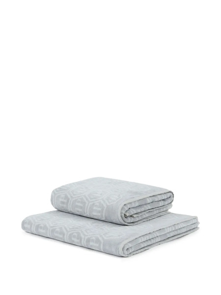  Philipp Plein Pp Logo-pattern Guest Towel Set (set Of Two) - Grey 