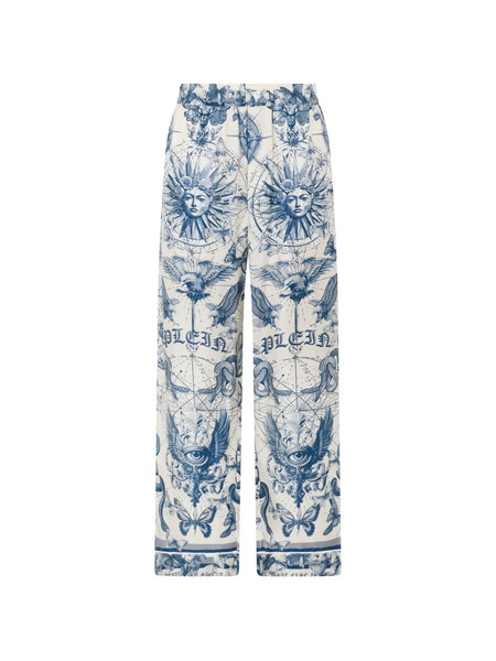 Philipp Plein Printed Trousers - White 