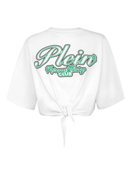  Philipp Plein Racing Club Cropped T-shirt - White 