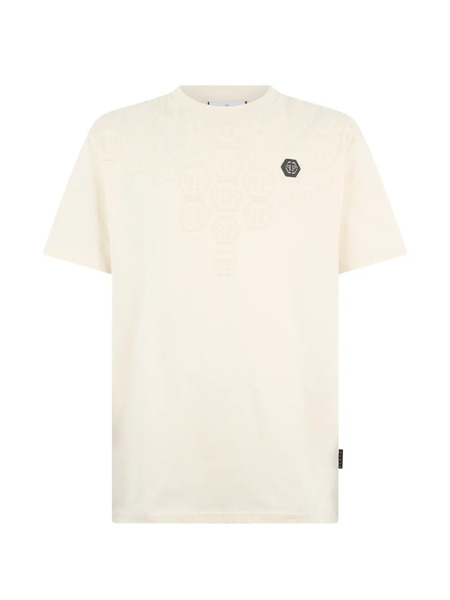  Philipp Plein Round-neck Monogram T-shirt - Neutrals 
