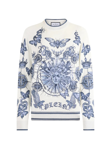  Philipp Plein Round-neck Sweater - Neutrals 