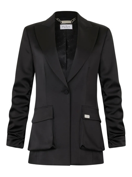  Philipp Plein Satin Blazer - Black 