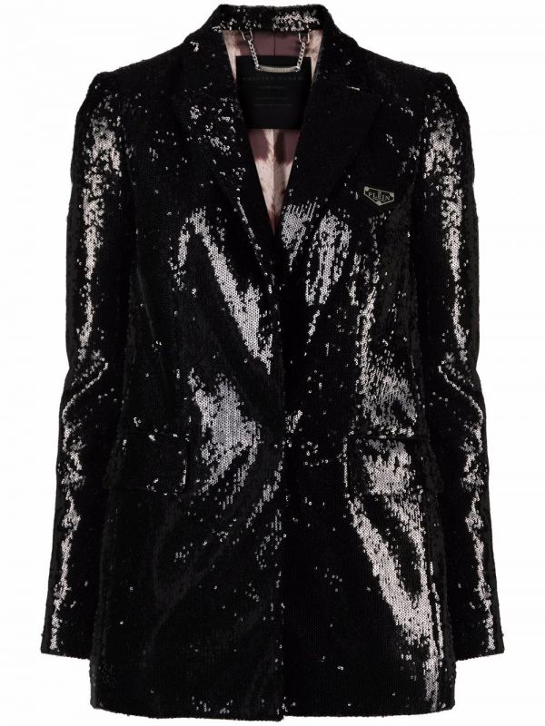  Philipp Plein Sequin-embellished Blazer - Black 