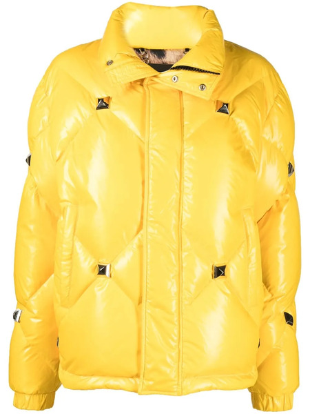  Philipp Plein Short Puffer Jacket - Yellow 