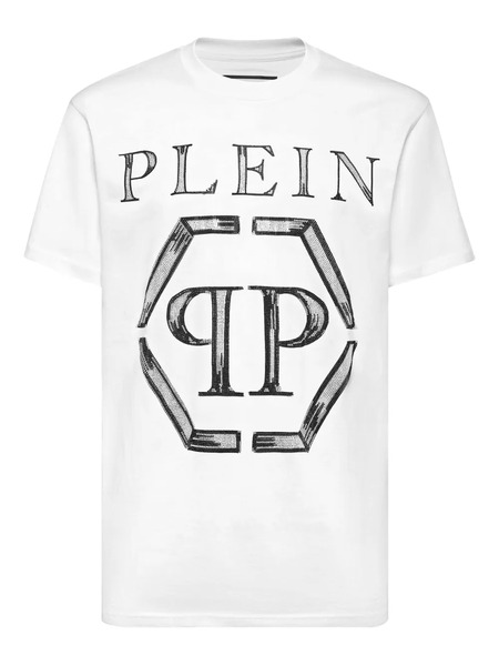  Philipp Plein Strass Hexagon T-shirt - White 