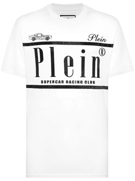  Philipp Plein Strass Racing Club T-shirt - White 