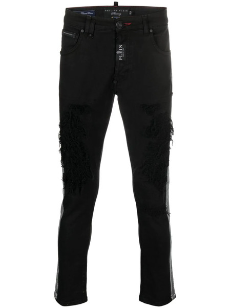  Philipp Plein Stripe-detail Skinny Jeans - Black 