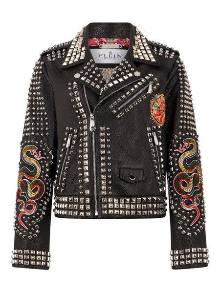  Philipp Plein Studded Embroidered Jacket - Black 