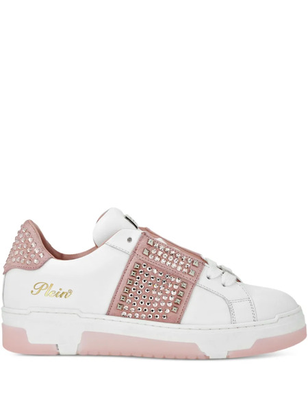  Philipp Plein Studded Leather Sneakers - Pink 