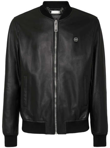  Philipp Plein Zip Bomber Jacket - Black 