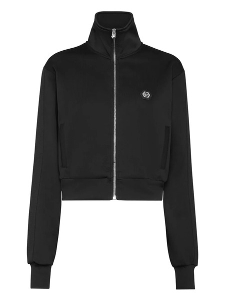  Philipp Plein Zip-fastening Logo-plaque Jacket - Black 