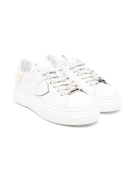  Philippe Model Kids Leather Sneakers - White 
