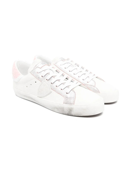  Philippe Model Kids Logo-patch Sneakers - White 