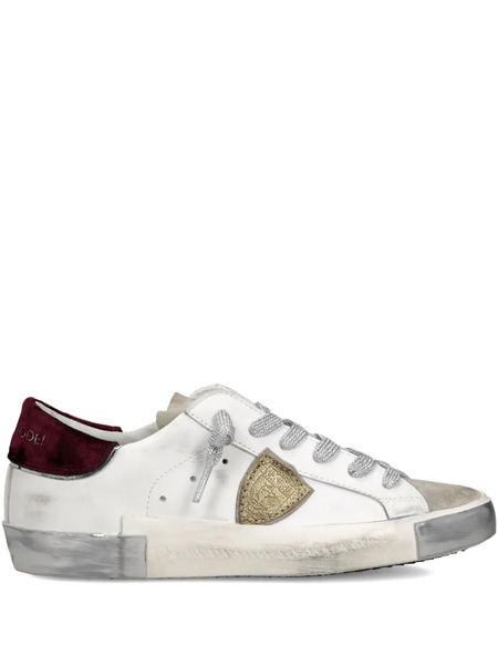  Philippe Model Paris Distressed Leather Low-top Sneakers - White 