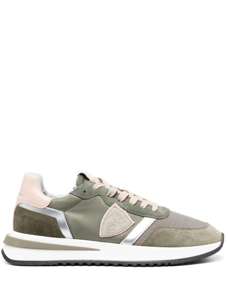  Philippe Model Paris Leather-panelled Low-top Sneakers - Green 