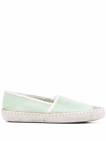  Philippe Model Paris Marseille Glitter-detail Espadrilles - Green 