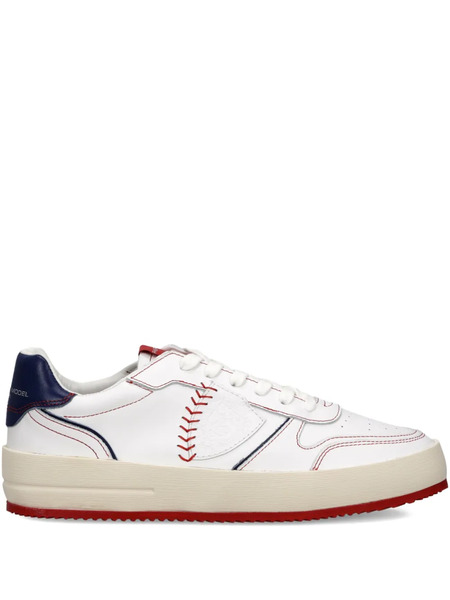  Philippe Model Paris Nice Baseball-stitch Platform Sneakers - White 