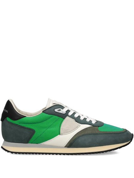  Philippe Model Paris Panelled Low Trainers - Green 