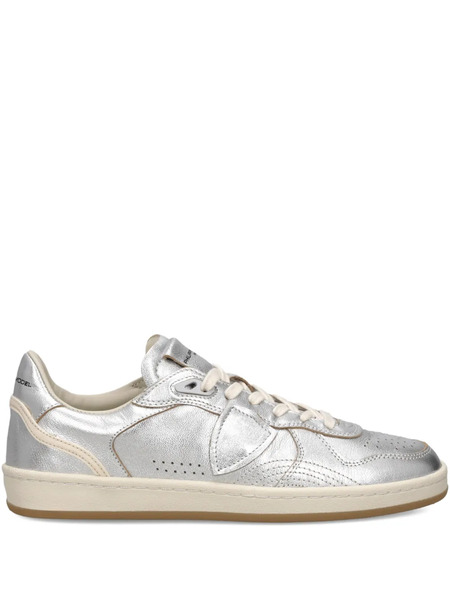  Philippe Model Paris Pgal Perforated Low Trainers - Silver 