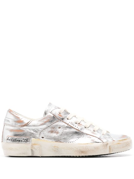  Philippe Model Paris Prsx Leather Sneakers - Silver 