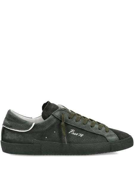 Philippe Model Paris Suede-panelled Low-top Sneakers - Green 