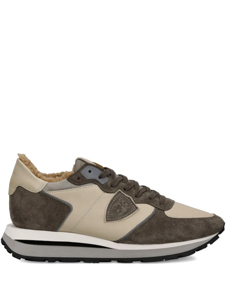  Philippe Model Paris Suede-panelled Running Sneakers - Neutrals 