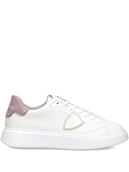  Philippe Model Paris Temple Tennis Low Leather Trainer - White 