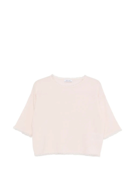  Philo-sofie Fringed-hem T-shirt - Pink 