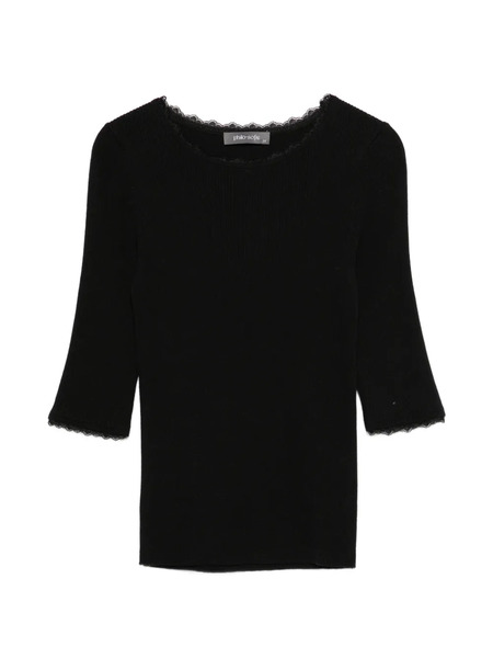  Philo-sofie Lace-trim T-shirt - Black 
