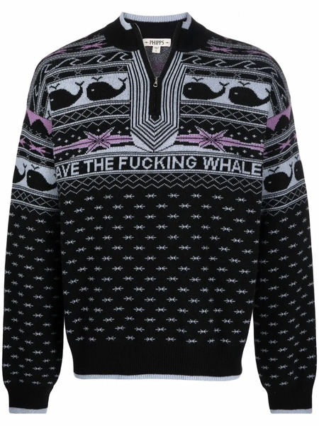  Phipps Save The Whales Jumper - Black 