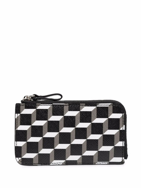  Pierre Hardy Monogram-print Zip-up Wallet - Black 