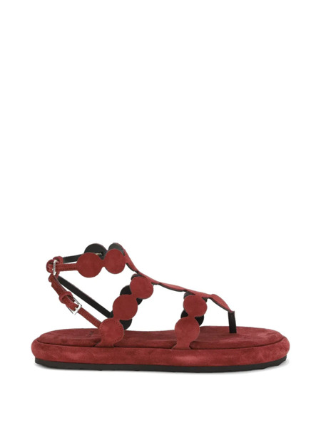  Pierre Hardy Red Flat Sandals 