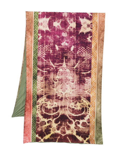  Pierre-louis Mascia Aloewon Damask-pattern Scarf - Purple 