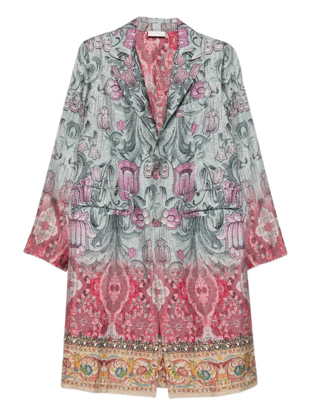  Pierre-louis Mascia Floral-pattern Embellished Coat - Green 