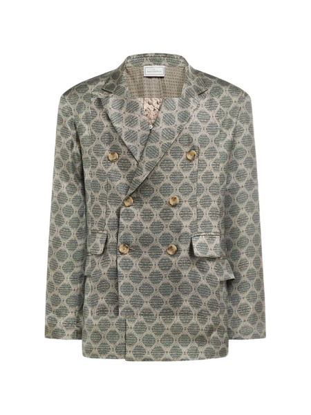  Pierre-louis Mascia Geometric-pattern Blazer - Grey 